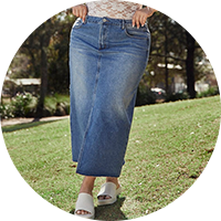 Shop Denim Skirt at You and All Curvy Plus Size