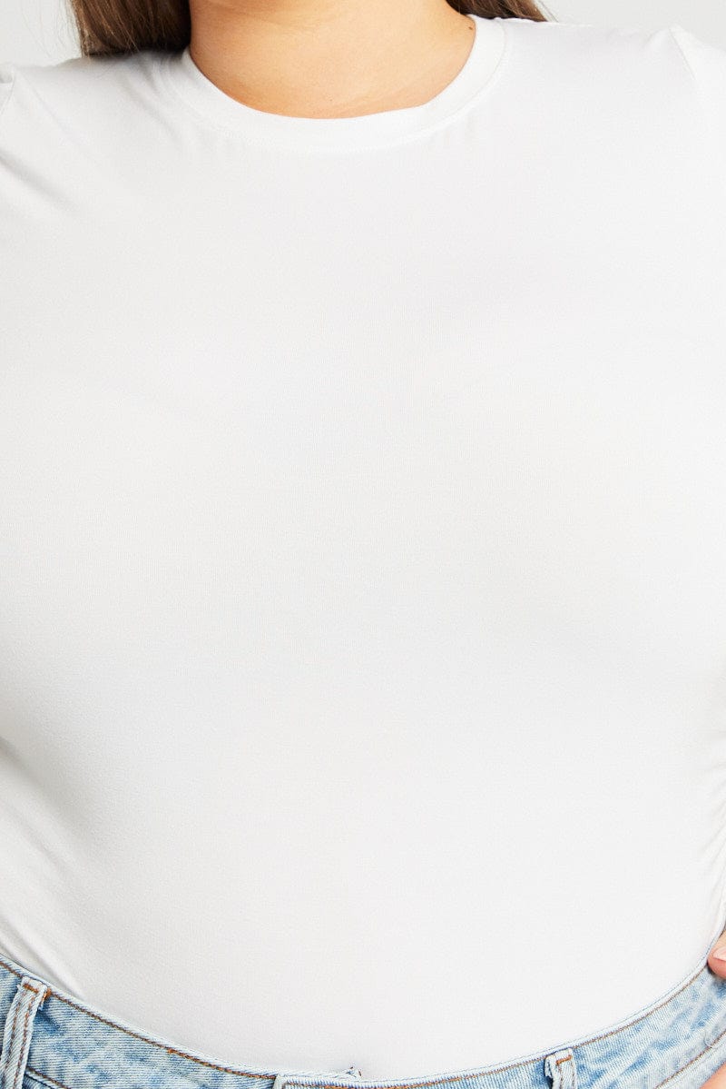 White T-shirt Short Sleeve Crew Neck Modal for YouandAll Fashion