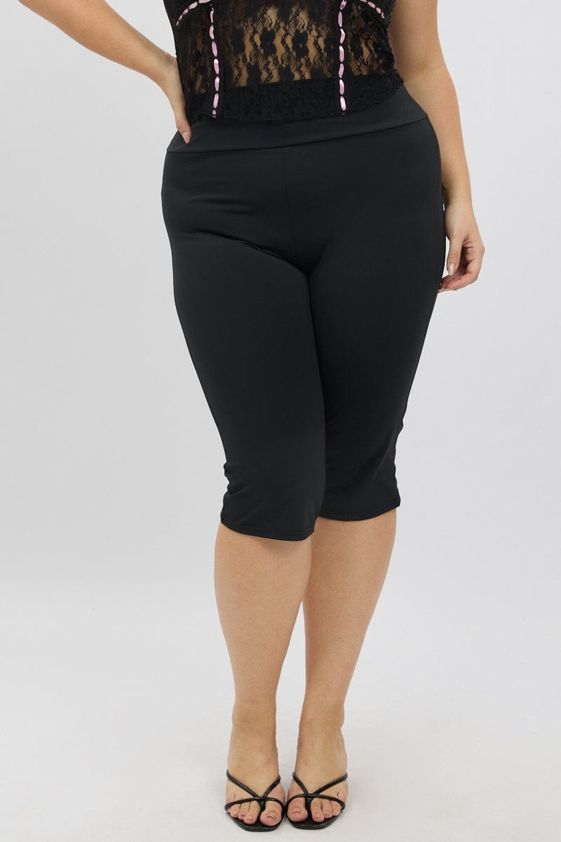 Black Stretch Capri Leggings You All
