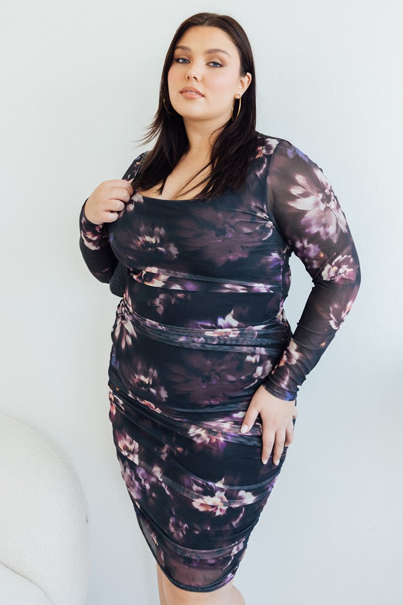Multi Abstract Bodycon Dress | You & All Multi Abstract Bodycon Dress | You & All