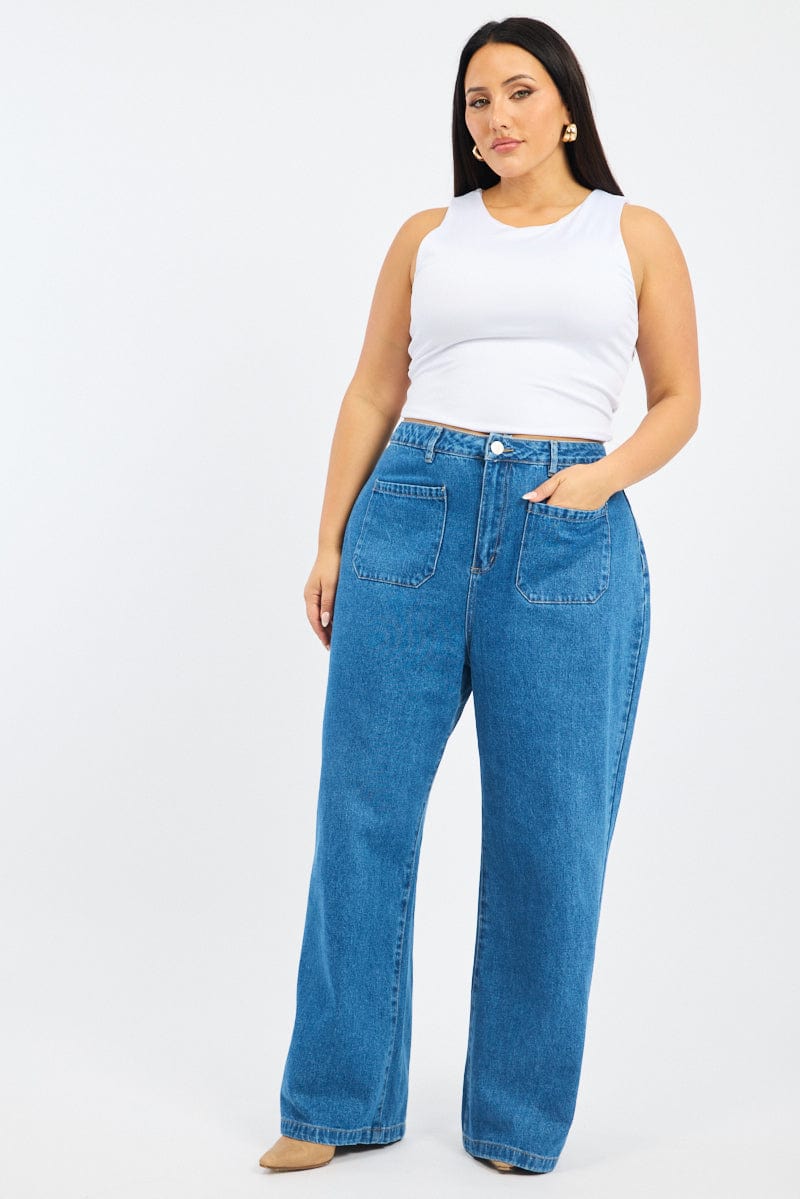Super High Waisted Jeans Plus Size Baggy Jeans Best Denim For