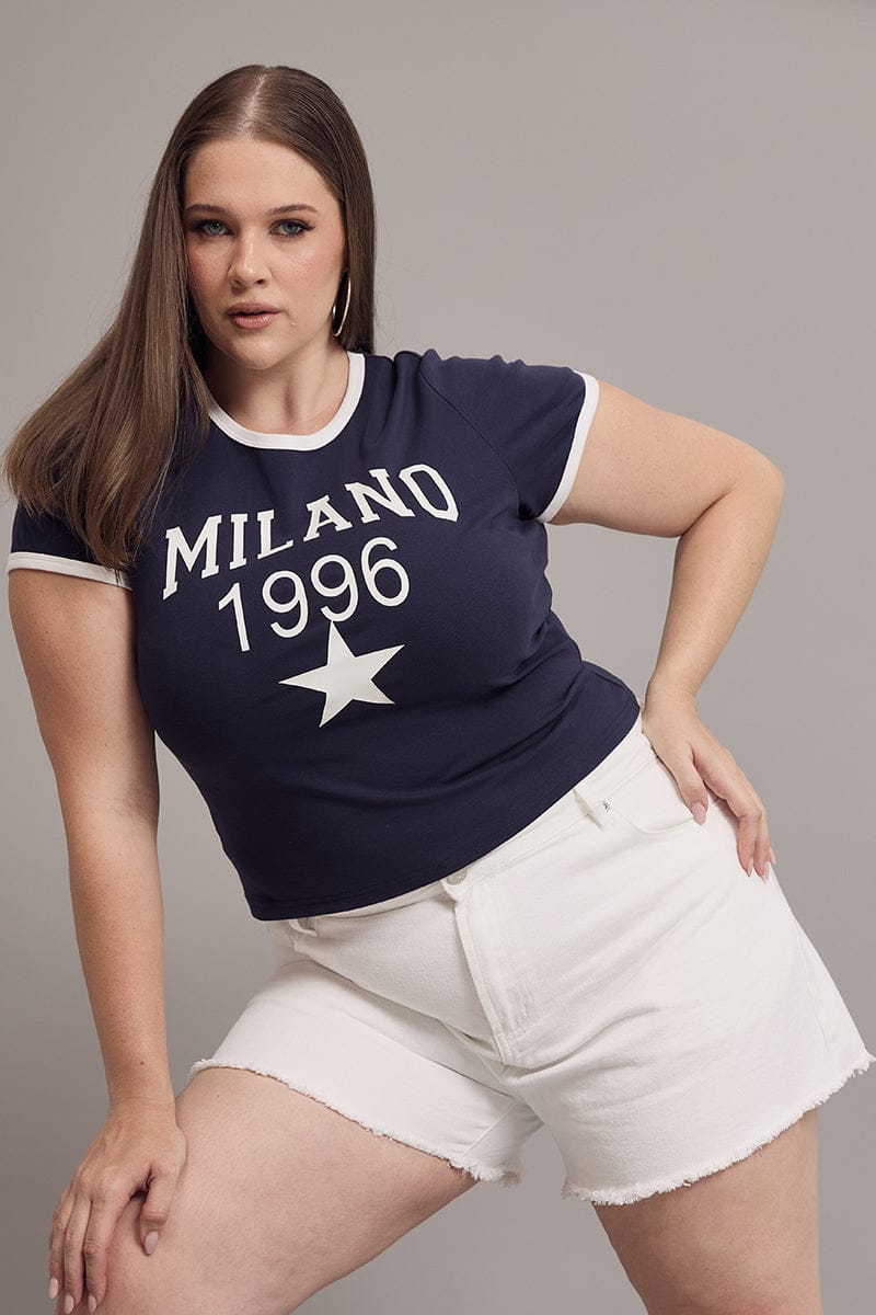 White Relaxed Shorts High Rise You All