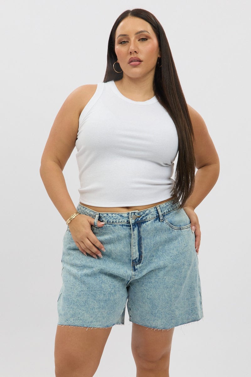Outfit Plus Size Denim Shorts Womens Denim Jorts Shorts Mid Rise