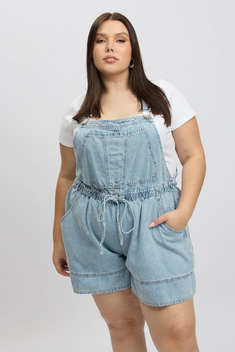 Denim Overall Shorts You All