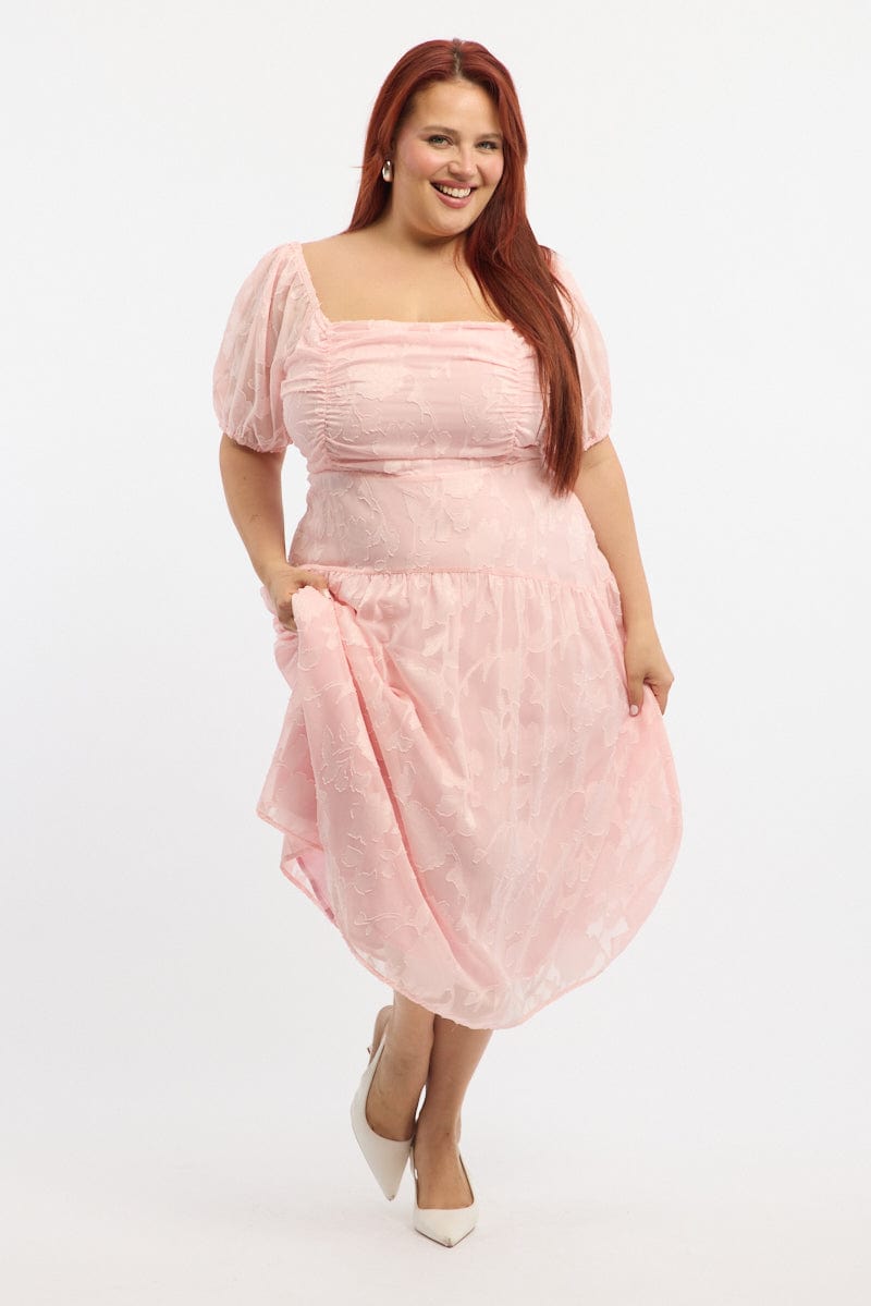 torrid blush pink dress Torrid BLUSH PINK FLORAL WRAP DRESS