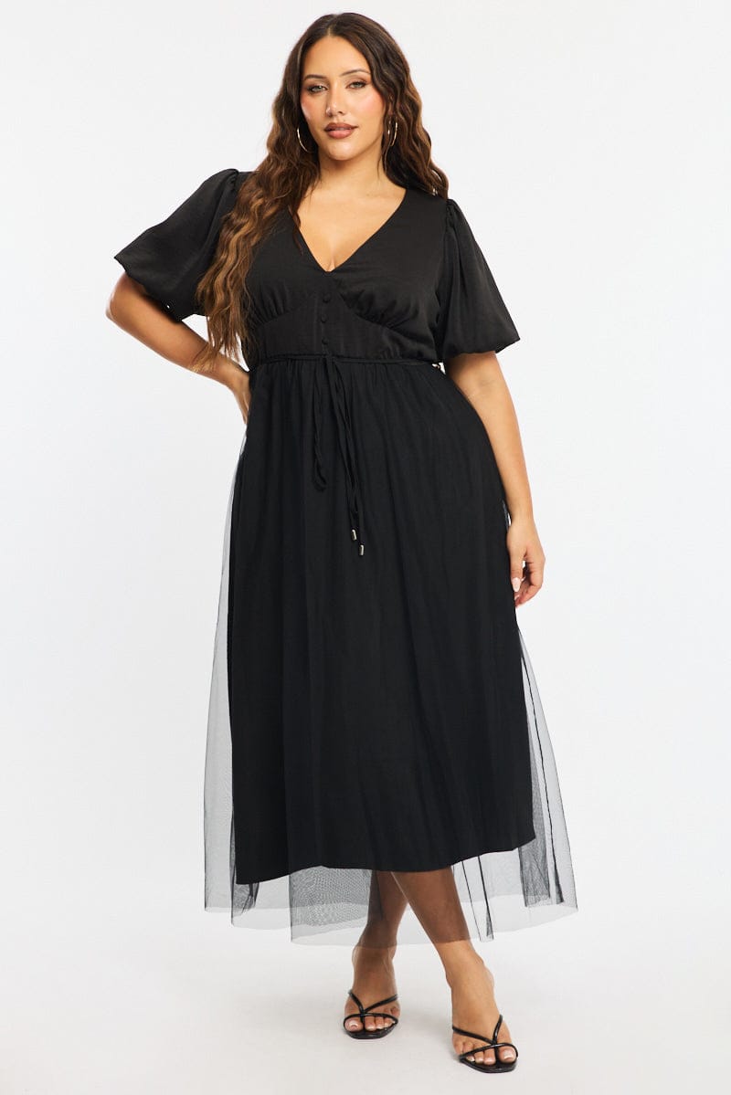 knee length dresses for ladies Louisa Tulle Midi Dress 8 main image 1