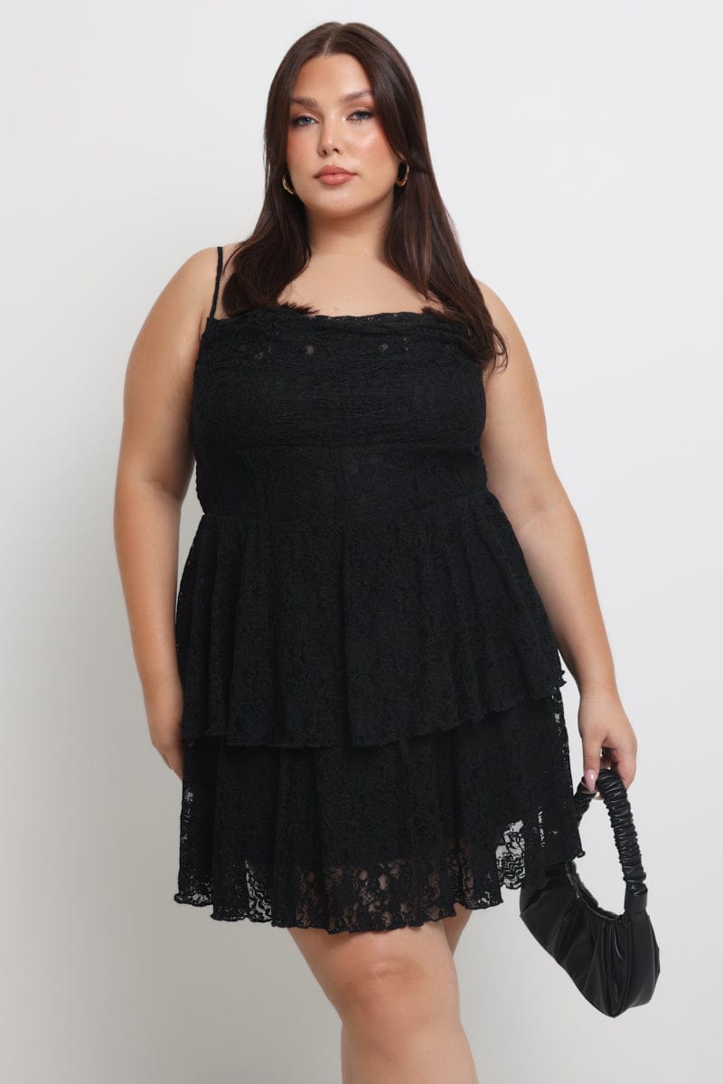 Black Lace Corset Mini Dress | You & All Black Lace Corset Mini Dress | You & All