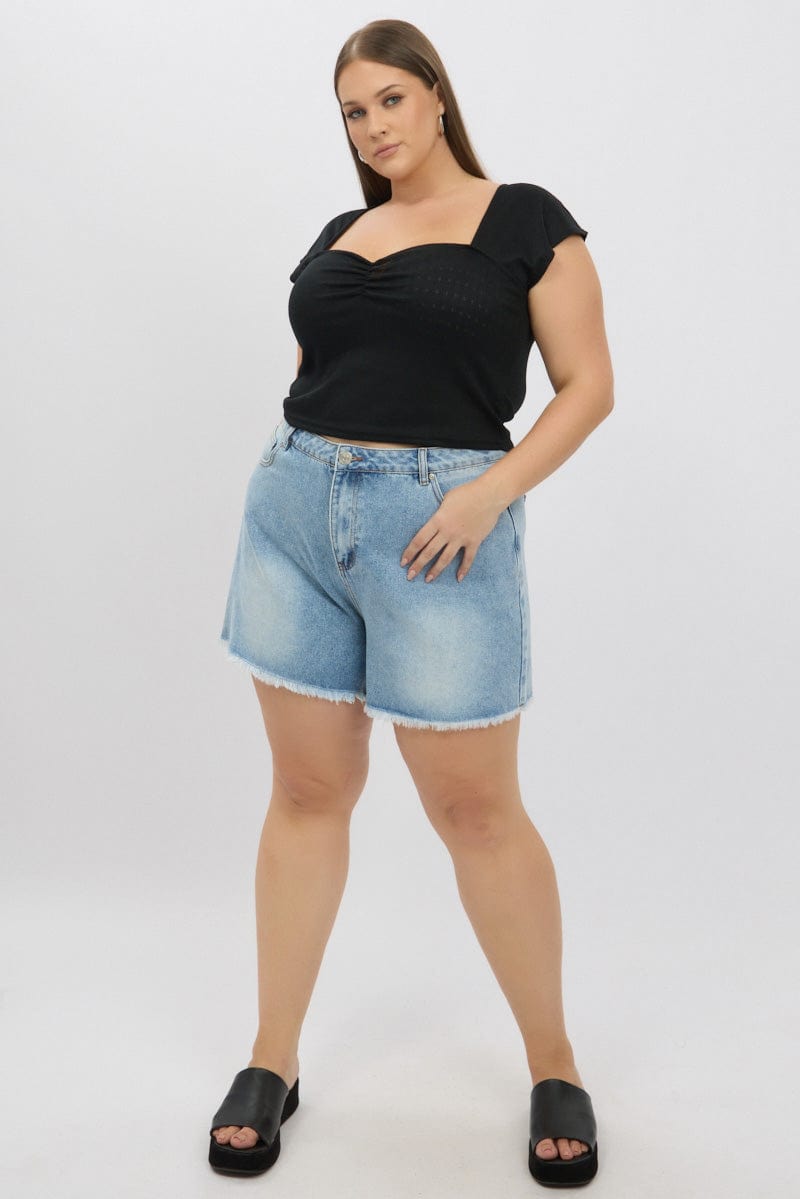 Black Top Short Sleeve for YouandAll Fashion
