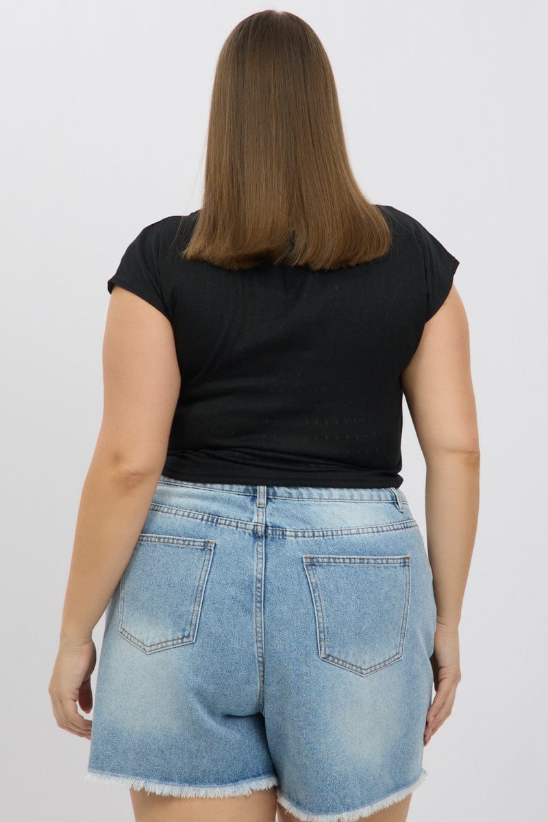 Black Top Short Sleeve for YouandAll Fashion