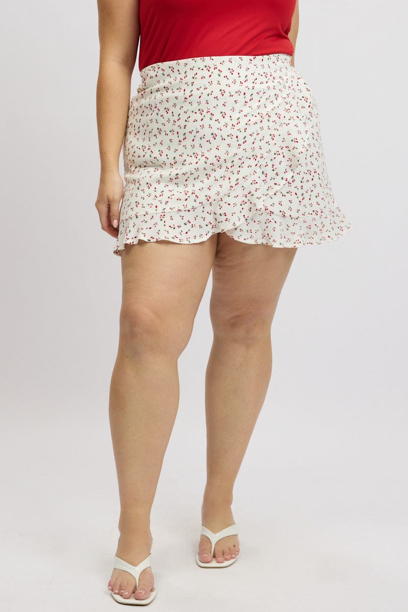 Red Check Wrap Gingham Mini Skirt for YouandAll Fashion