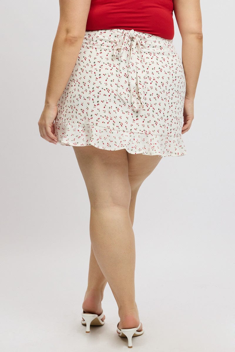 Red Check Wrap Gingham Mini Skirt for YouandAll Fashion