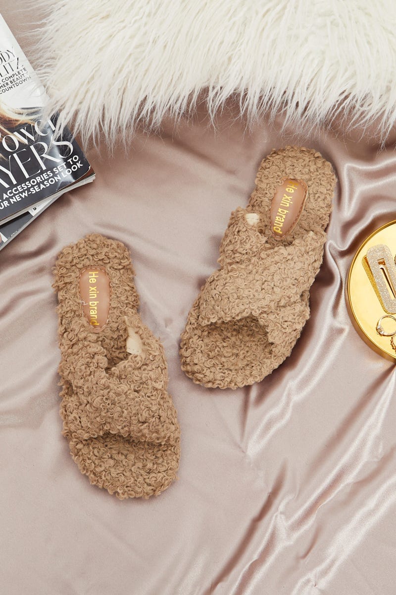 Borg best sale slider slippers