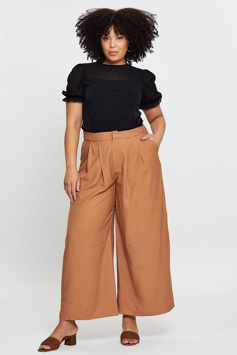 High Waisted Pleated Pants for women –
