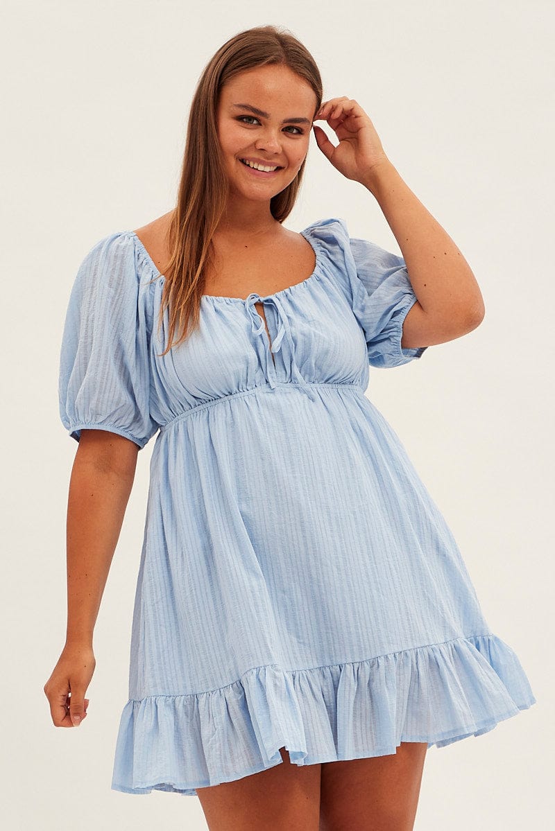 pale blue plus size dress Kennedy Leah Platinum Bridesmaid and adjustable spaghetti straps Plus Size Light Blue Dress