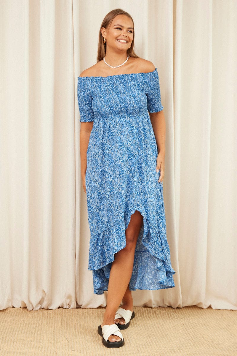 off the shoulder short sleeve maxi dress Off The Shoulder Short Sleeve Maxi Dress - Brown