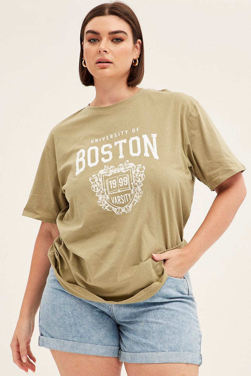 Oversized Boston Varsity T-shirt