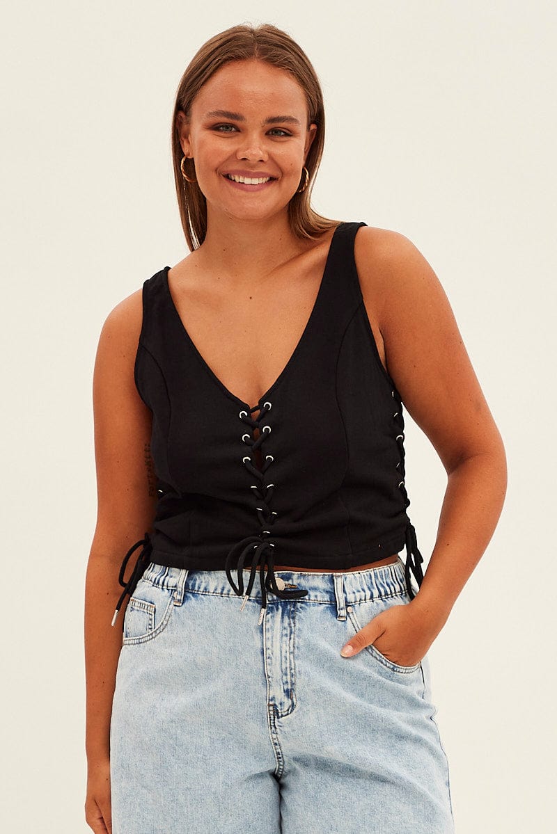 Lace-Up Front Tank