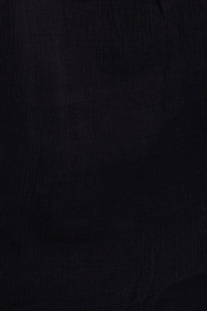 Black Relaxed Shirt Long Sleeve for YouandAll Fashion