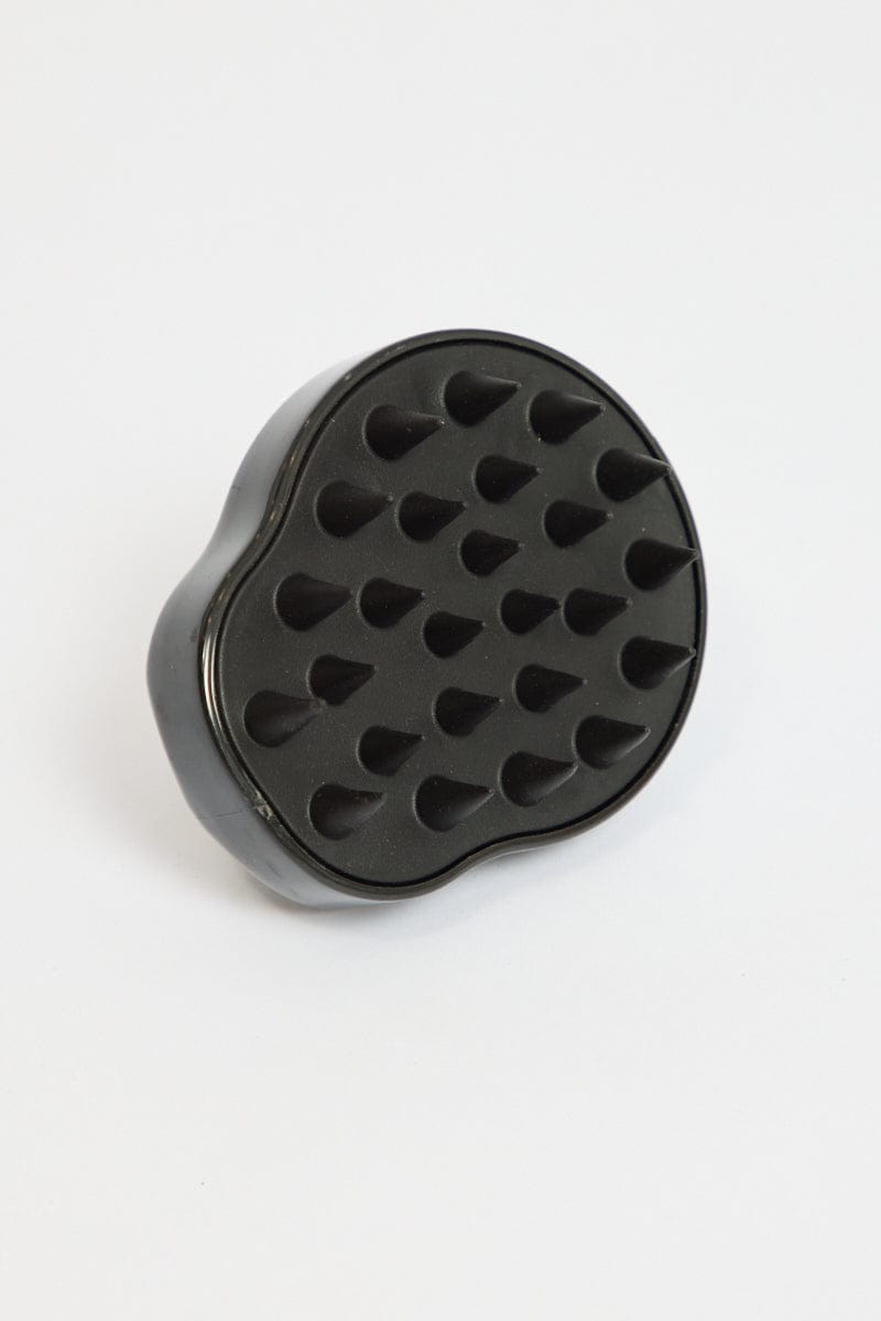 Black Silicone Soft Scalp Massager Shampoo Brush