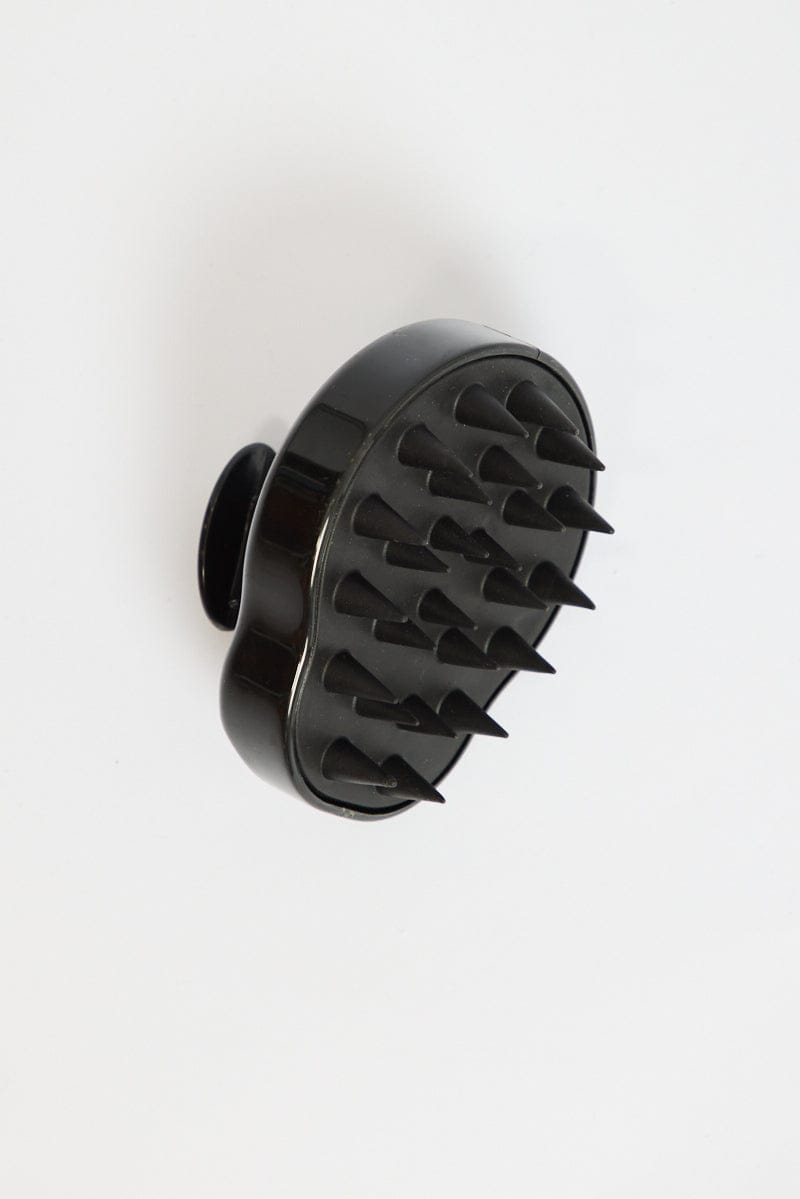 Black Silicone Soft Scalp Massager Shampoo Brush