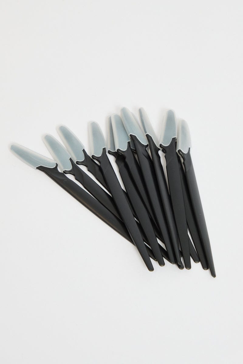 Black 12 Pk Portable Eyebrow Razor Trimmer