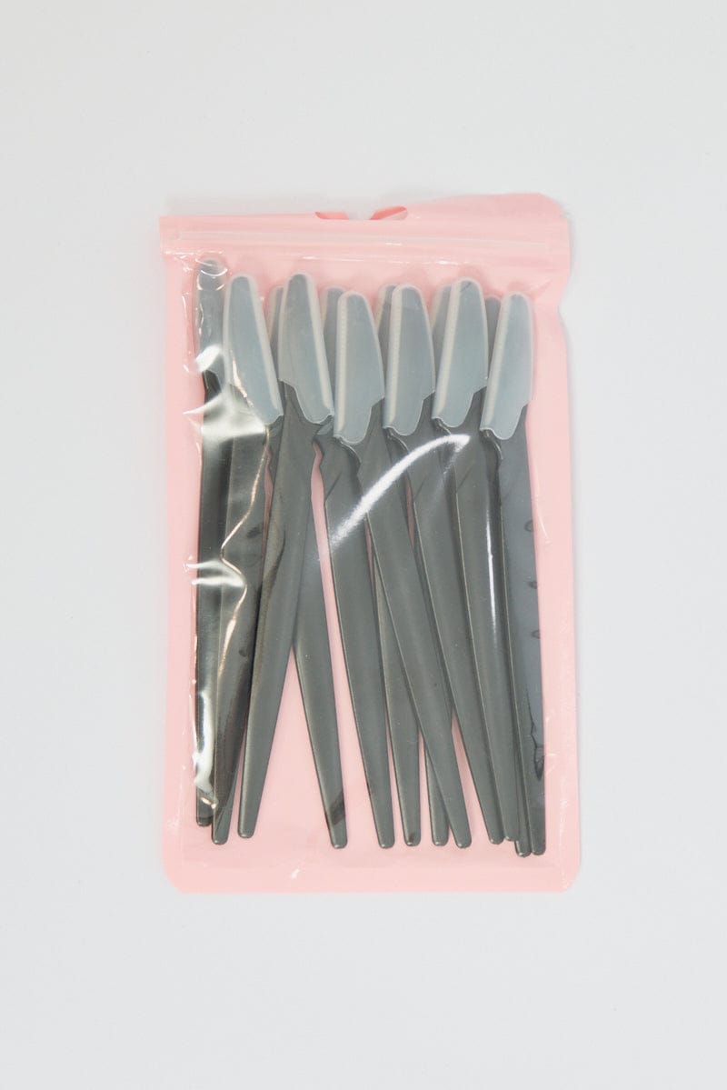 Black 12 Pk Portable Eyebrow Razor Trimmer