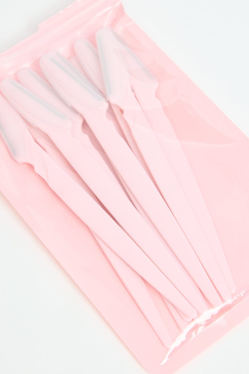 Pink 12 Pk Portable Eyebrow Razor Trimmer