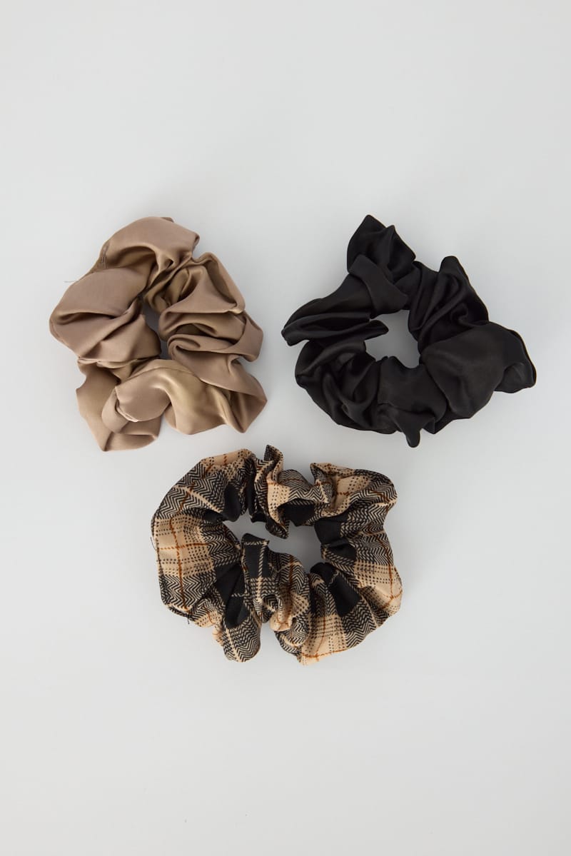 Multi Colour Just A Feeling 3 Pack Scrunchies