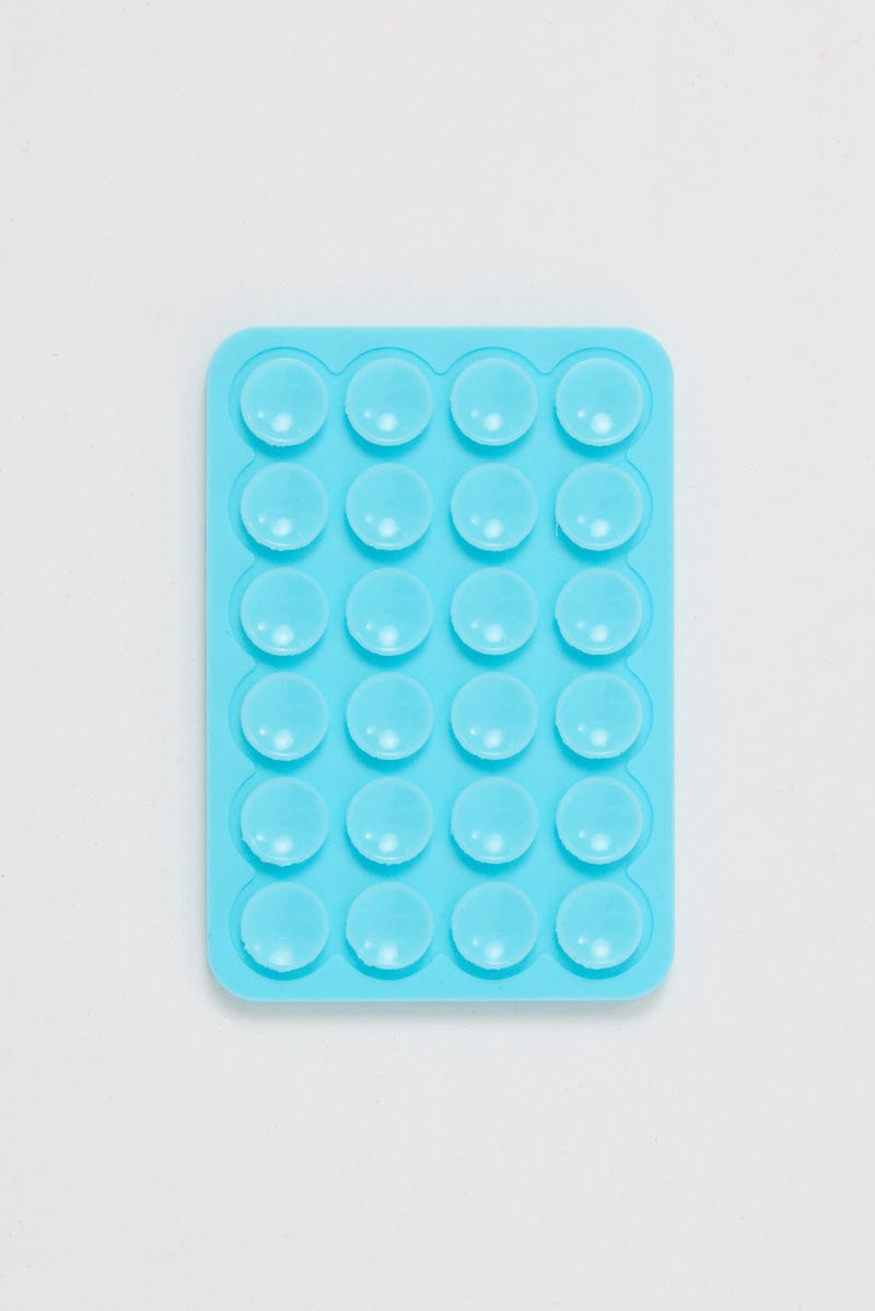 Blue Double Side Suction Phone Grip