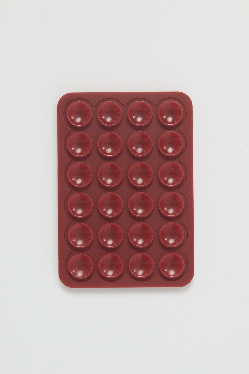 Red Double Side Suction Phone Grip