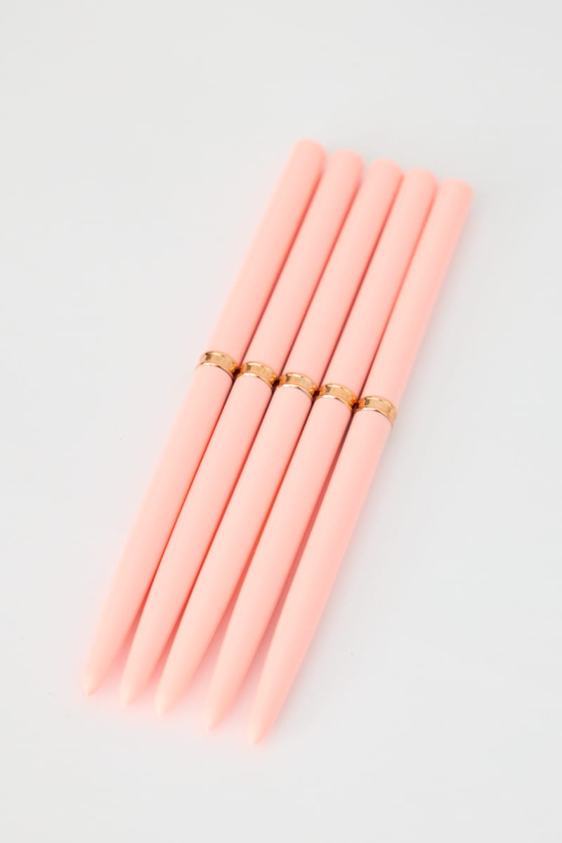 Pink 5 Pcs Nail Paint Liner Brush Set