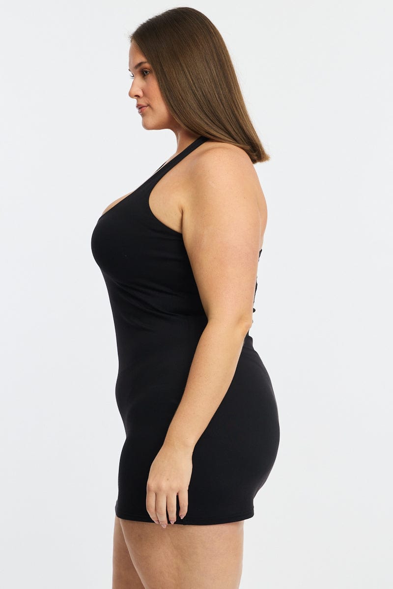 Black Dress Halter Neck Supersoft