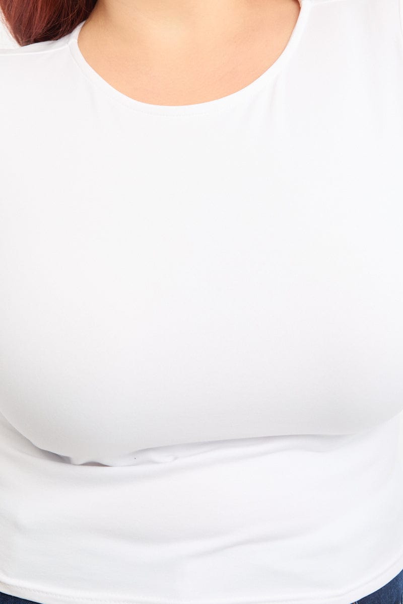 White Supersoft Fleece Top Long Sleeve