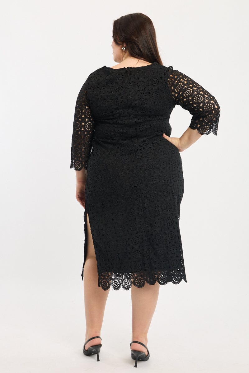Black Lace Bodycon Dress