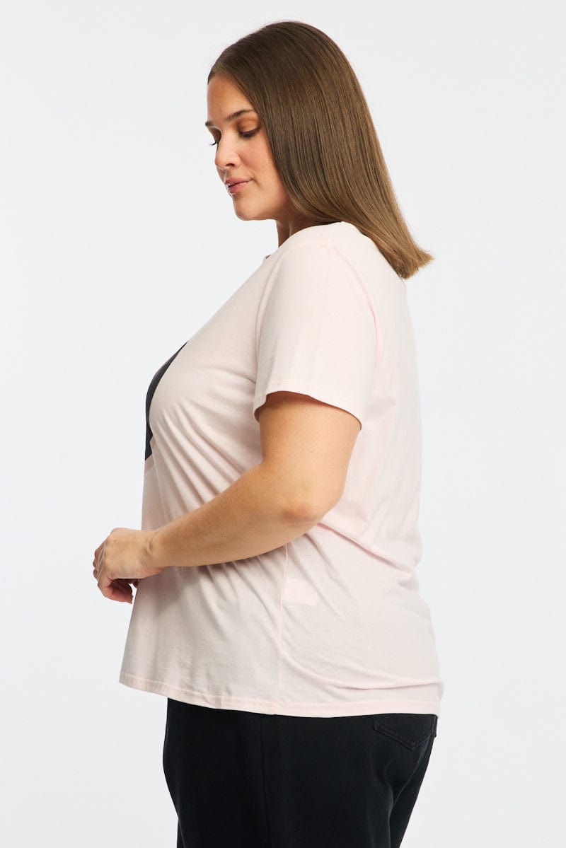 Pink Graphic T-shirt Short Sleeve
