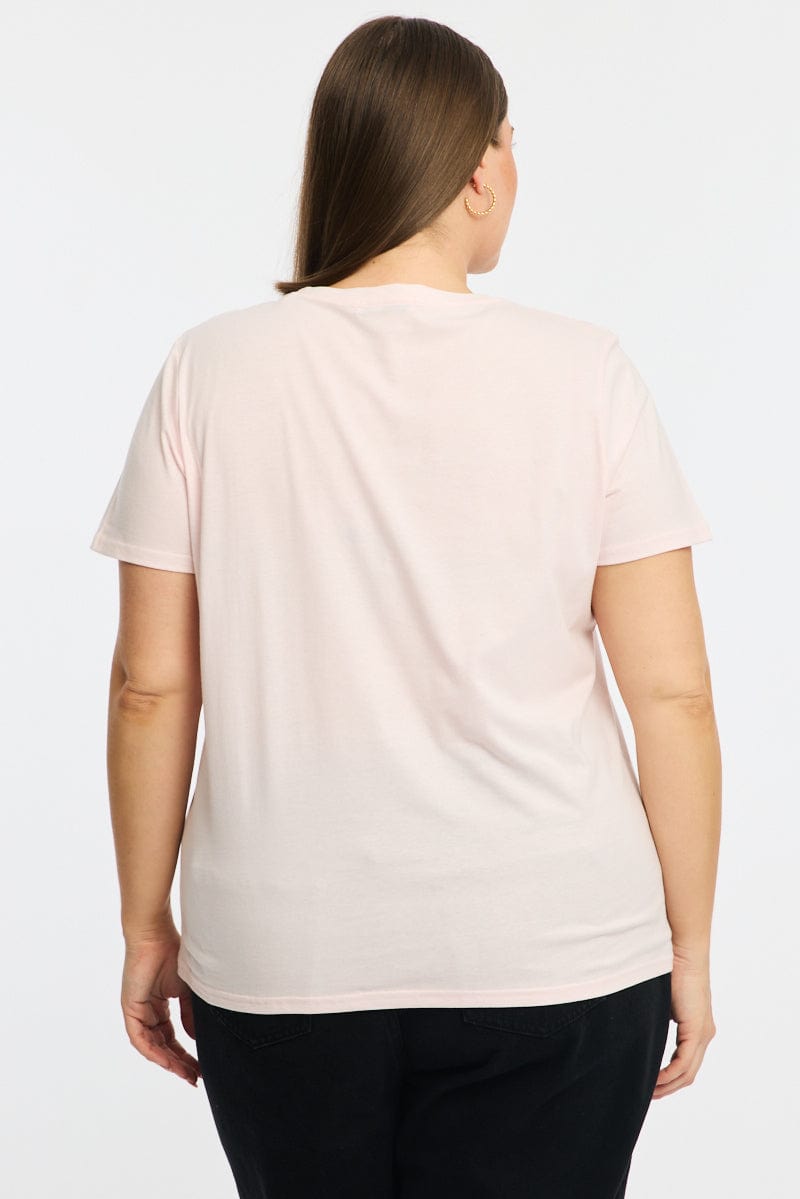 Pink Graphic T-shirt Short Sleeve