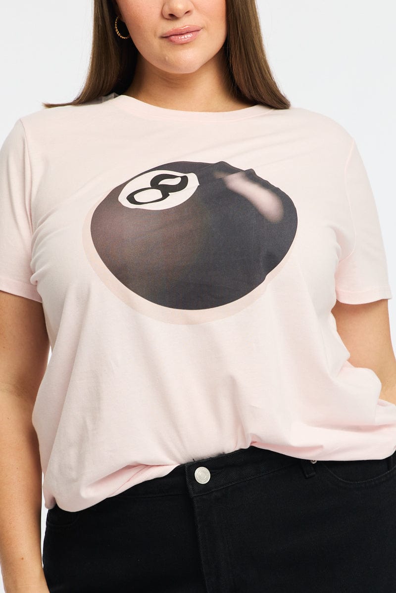 Pink Graphic T-shirt Short Sleeve