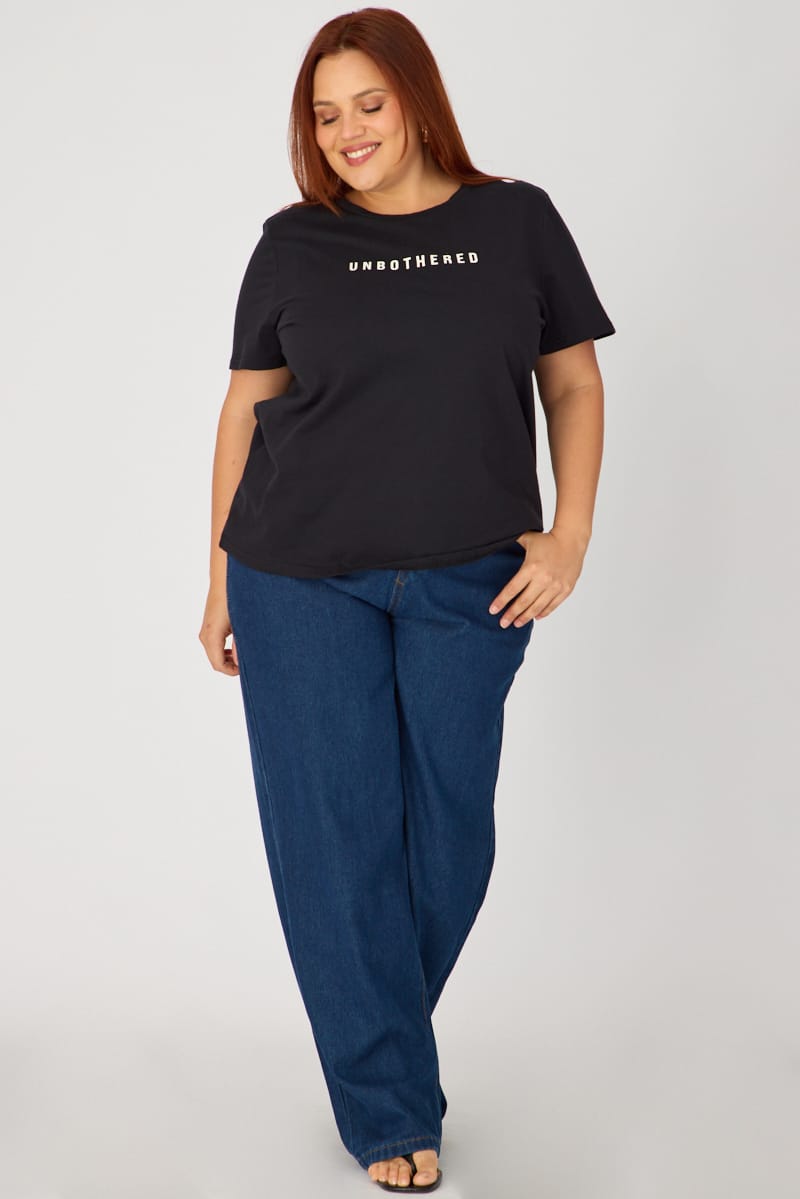 Black Unbothered Graphic T-Shirt