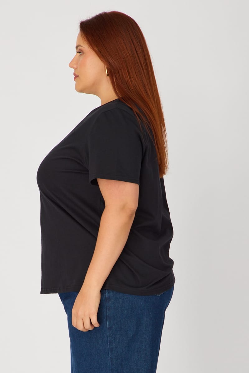 Black Unbothered Graphic T-Shirt