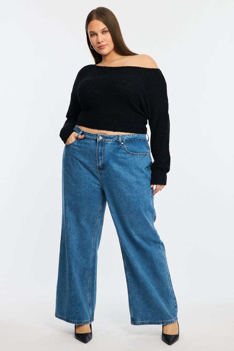 Black One Shoulder Jumper