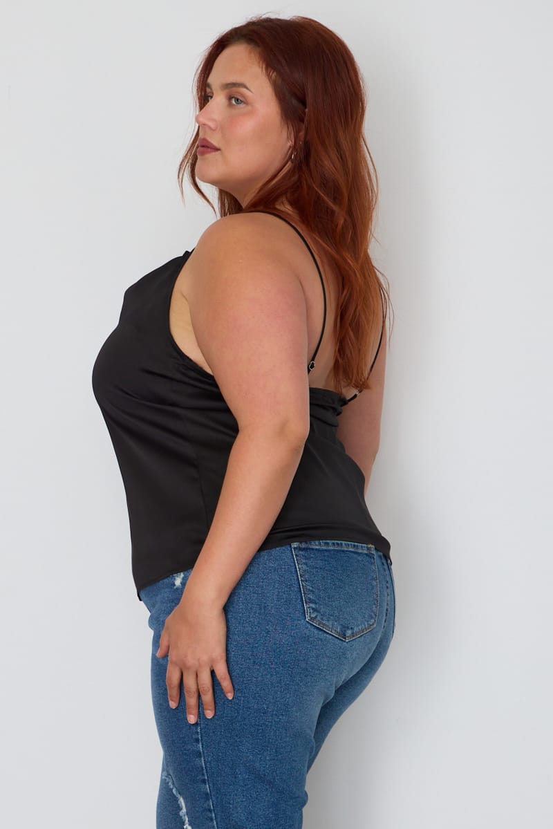 Black Cowl Neck Cami
