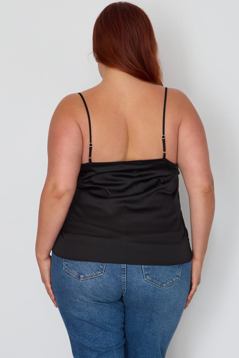 Black Cowl Neck Cami