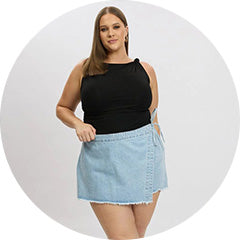 Shop Denim Skirts at You and All Curvy Plus Size