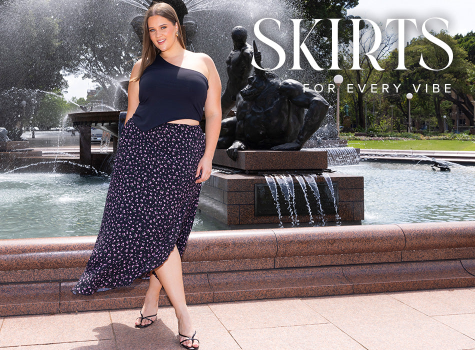 Shop New In at You and All Curvy Plus Size Skirts