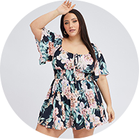 Shop Playsuits and Jumpsuits at You and All Curvy Plus Size 