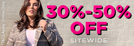 Shop 30-50% Off Sitewide at You And All Curvy Plus Size Dresses, Tops, Skirts, Denim, Knitwear, Outerwear