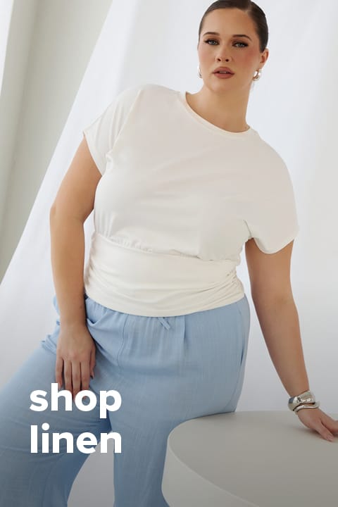 Shop LINEN at You And All Curve Plus Size