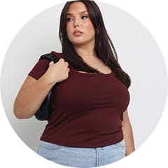 Shop Basic Tops at You and All Curvy Plus Size