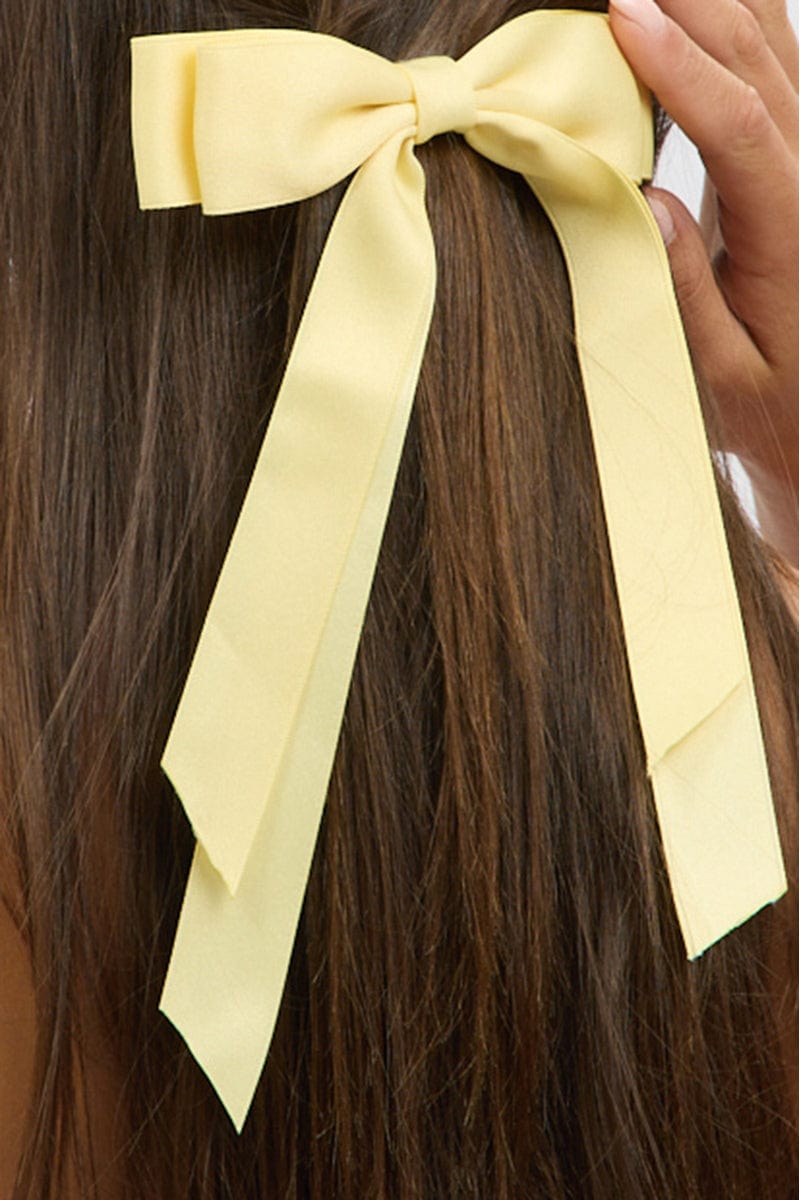 Yellow Bow Hair Clip