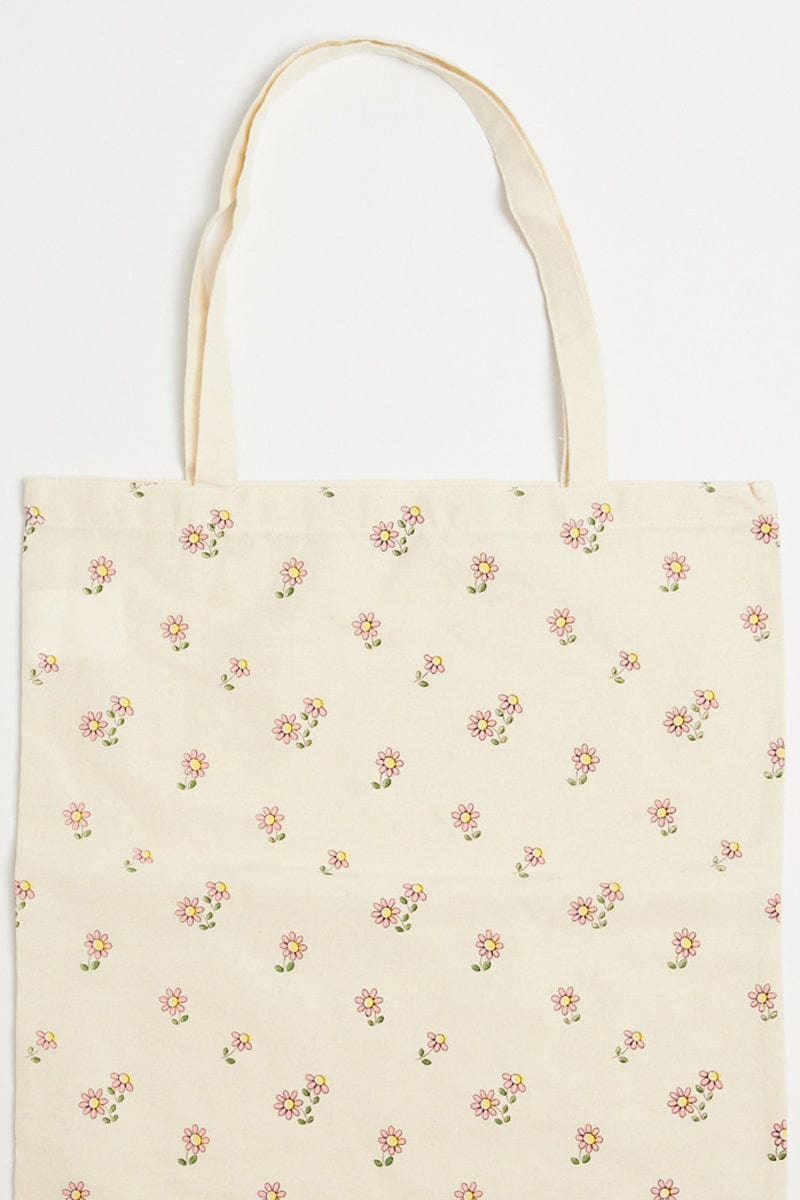 Multi Ditsy Tote Bag Printed Daisies for YouandAll Fashion